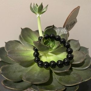 Black tourmaline stretch bracelet